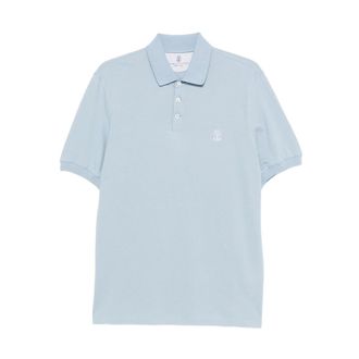 Brunello Cucinelli Embroidered Cotton Polo Shirt