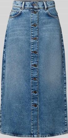 Max Mara Regular Fit Jeansrock aus reiner Baumwolle Modell DASTI in Jeansblau, Gr&ouml;&szlig;e 34