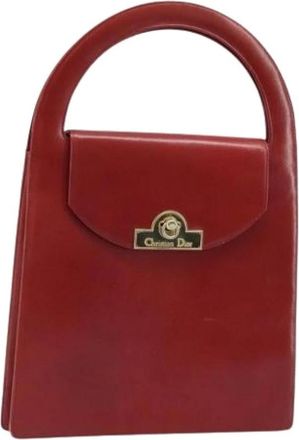 Dior Pre-owned Handbags, female, Red, Size: ONE SIZE Pre-owned Leather Hand Bag