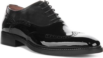 Justinreess England Harry Mens Hi Shine Brushed Lace Up Shoe Shoes (Black Patent, UK 11)