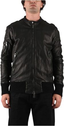 Giorgio Brato Biker in pelle Reverse - - Jackets - Uomo - Nero - L