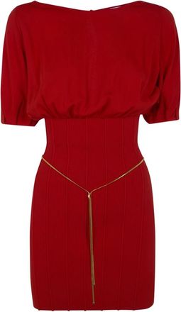 Elisabetta Franchi Korte Jurken - Dames - Korte kleedjes - Rood - M - Kleedjes
