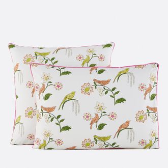 La Redoute Interieurs Kussensloop in percalkatoen, vogel- en bloemenprint, NORA
