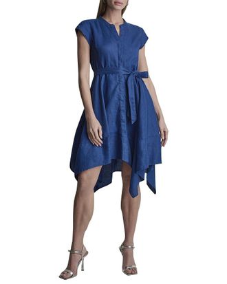 DKNY Dkny Cap Sleeve Linen Top