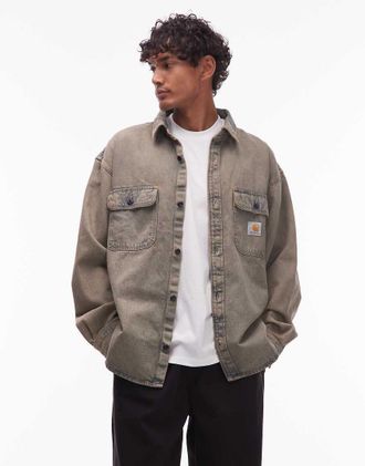 Carhartt Work in Progress Tigan - Giacca in denim lavaggio blu con tasche