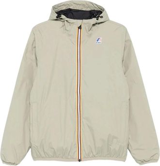 K-Way Le Vrai 4.0 Claude Warm Hooded Jacket - Heren - Zomerjassen - Beige - S - Leer - Jassen