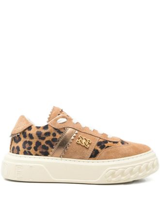 Casadei leopard-print logo-detail sneakers - Neutrals
