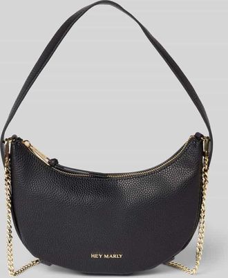 Hey Marly Shoulder Bag aus Rindsleder-Mix Modell Lifetime in Black, Gr&ouml;&szlig;e 1
