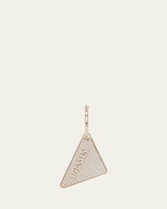 Prada Crystal Logo Symbole Left Earring