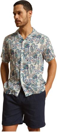 Peninsula Overhemden, Heren, Veelkleurig, 2Xl, Linnen, Casablanca Linnen Bowling Shirt