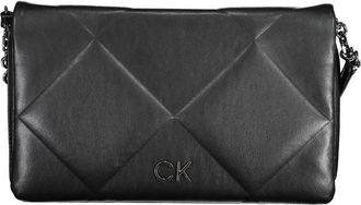 Calvin Klein Zwarte Polyester Handtas met Verstelbare Band - Dames - Schoudertassen - Zwart - ONE Size - Polyester - Tassen