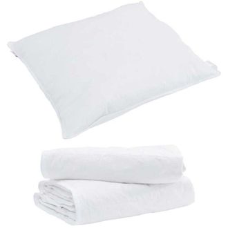 vidaXL Vidaxl - Juego De Edred&oacute;n Con Almohada 2 Pcs Blanco 140 X 220 Cm Plumas
