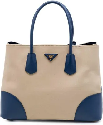 Prada Pre-owned Prada Large Canapa and Saffiano Double Satchel Ladies B24VSS26KHSKHE1F