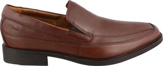 Clarks Mens Tilden Free Slip-On Loafer, Dark Tan, 7 UK