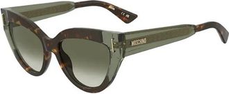 Moschino Zonnebrillen - Dames - Zonnebrillen - Groen - 56 MM - Accessoires