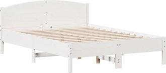vidaXL Vidaxl - Estructura De Cama Sin Colch&oacute;n Madera De Pino Blanca 150x200 Cm