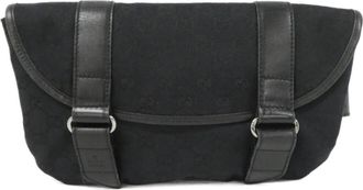 Gucci Black Gg Canvas Fanny Pack (Pre-Owned)