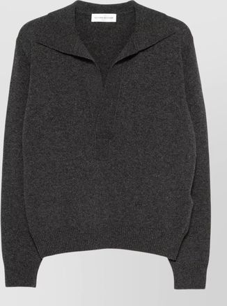 Victoria Beckham cashmere merino wool long-sleeve polo jumper