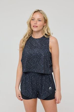 OOSC Infinite Cropped Tank Top - Black Leopard at Nordstrom, Size X-Small P Uk