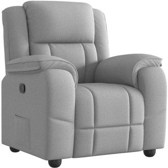 vidaXL Sill&oacute;n Reclinable De Tela Gris Nube Vidaxl
