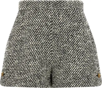 Versace Bicolor Virgin Wool Bermuda Womens Shorts