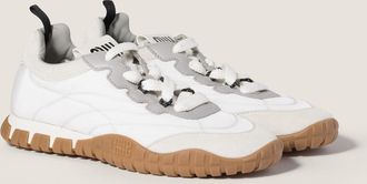 Miu Miu Tyre technical fabric and suede sneakers