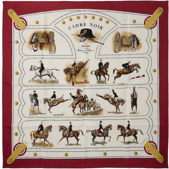 Herm&egrave;s Cadre Noir Colonel G. Margot Silk Scarf (Authentic Pre-Loved)