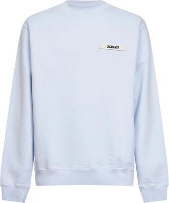 Jacquemus Gros Grain Sweatshirt - Heren - Sweatshirts - Blauw - XL - Katoen - Hoodies & sweatvesten