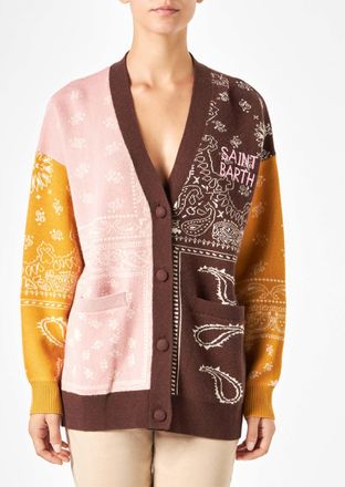 MC2 Saint Barth Woman Cardigan With Bandanna Print