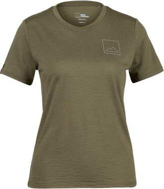Bergfreunde.de Merino155 R&ouml;mersteinBF. Print Tee Merinoshirt f&uuml;r Damen | oliv