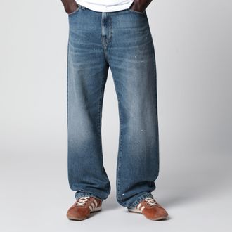 Carhartt Work in Progress Landon Pant Blue/Destroy wash splatter