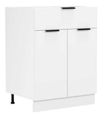 ebuy24 Gabinete De Cocina Vcm Dimensiones Aprox. Al. 82 X An. 60 X. T. 46 Cm Gabinete Con Dos Puertas Giratorias Y Un Caj&oacute;n Muebles De Cocina - Fasola (blanc