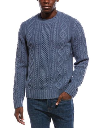Vince Aran Cable Wool Crewneck Sweater