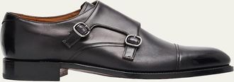 Churchs Mens Cowes Leather Double-Monk Strap Loafers