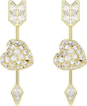 Swarovski Idyllia Heart Arrow Drop Earrings