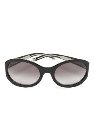 Gucci oval-frame sunglasses - Black