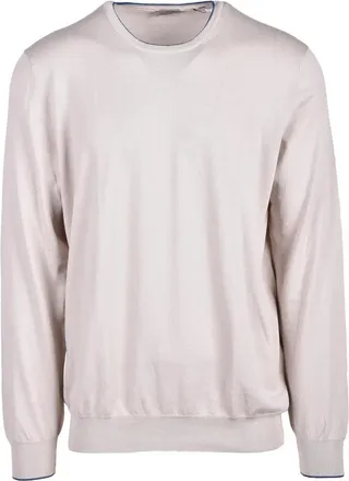 Ambrosio Beige Crewneck Cotton Sweater