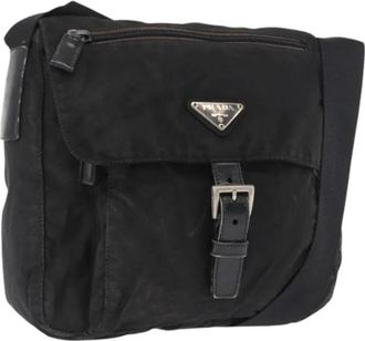 Prada Pre-owned Vintage Nylon Schoudertas - Dames - Vintage Schoudertas - Zwart - ONE Size - Nylon - Vintage