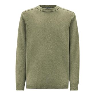 C.P. Company C.P. Company - Jersey Metropolis Series de lana merino extrafina boucl&eacute; con cuello redondo y logo - Knitwear - Hombre - Verde - XL