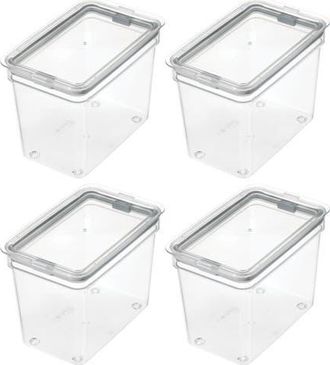 iDesign Medium Food Storage Bin with Airtight Lid - Set of 4 - Clear in Bronze at Nordstrom