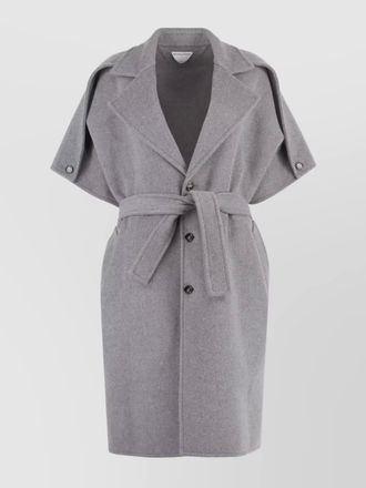 Bottega Veneta wool cashmere belted cape coat