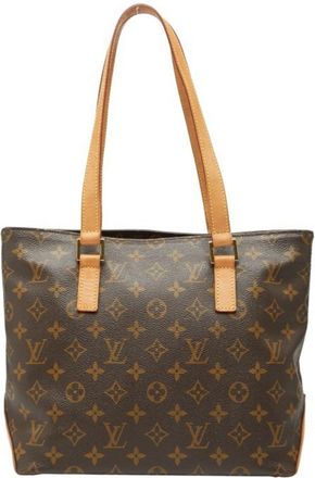 Louis Vuitton Brown Pvc Leather Handbag Tote Bag (Pre-Owned)