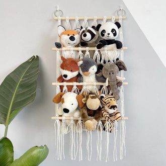 OEM Estante Colgante Para Peluches, Estante Sencillo, Perchero De Malla Tejida De 38 Cm De Ancho, Salas De Estar Y Dormitorios