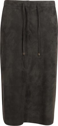 Max Mara Suede Longuette Skirt