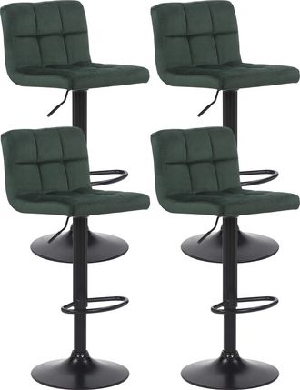 Clp Clp - Set De 4 Taburetes De Bar Feni En Terciopelo Verde