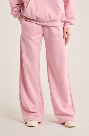 Abound Fleece Wide Leg Pants in Pink Cameo at Nordstrom Rack, Size Large