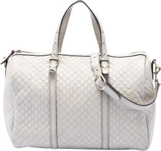 Gucci Pre-owned Weekend Bags, female, White, Size: ONE SIZE Pre-owned Vintage Satchel