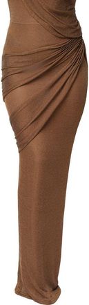 JLUXLABEL Opulent Metallic Maxi Skirt in Bronze at Nordstrom, Size Small