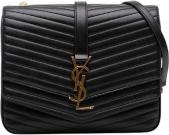 Saint Laurent Pre-owned Cross Body Bags, female, Black, Size: ONE SIZE Pre-owned Crossbody Bag