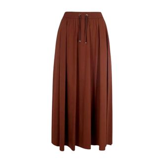 Herno Midi Skirts, female, Brown, Size: M Light Nylon Stretch Skirt